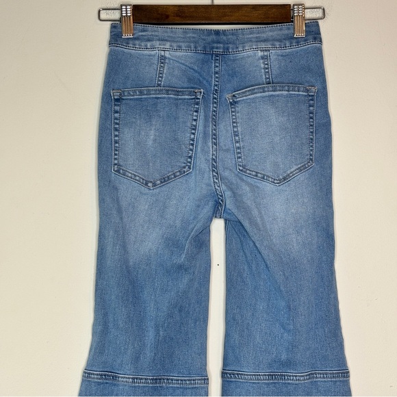 Free People We The Free Youthquake Cropped Flare Leg Stretch Jean Size 24 - Picture 11 of 12